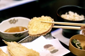 Freshly-fried tempura