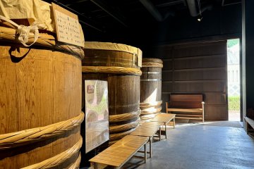 Wooden miso barrels