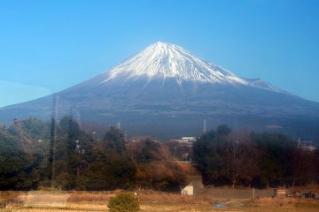 Mt Fuji from a Fujikawa train