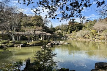 Sitting area beside Ryuchi-no-ike Pond