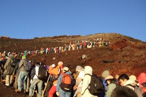 The mountain has become progressively more crowded in recent years