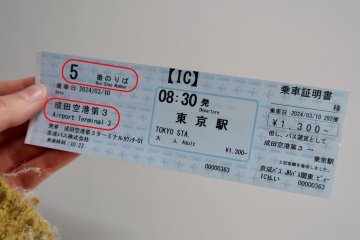 Bus platform information on ticket