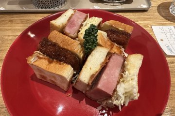Ham katsu sandwich is juicy and delicious