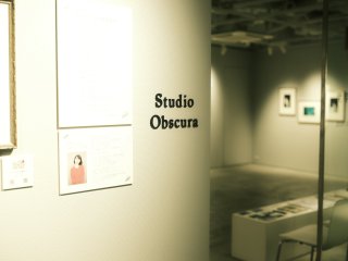 A studio space showcasing photography
