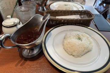 The beef hayashi rice is simple but delicious