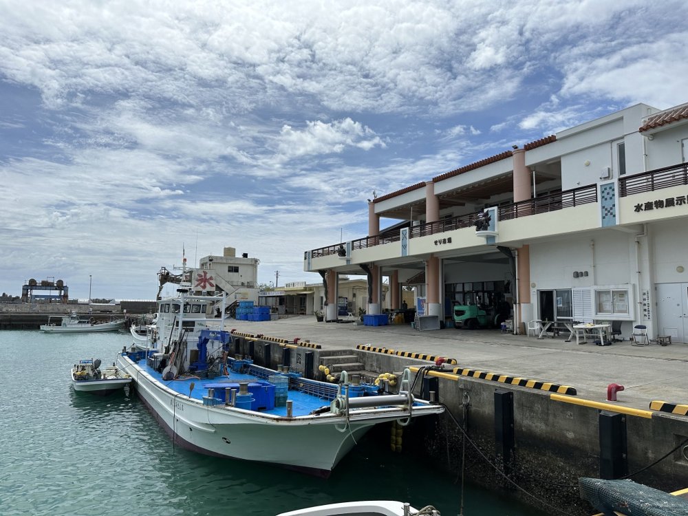 The Yomitan Village Fishermen's Cooperative Store is next to the port