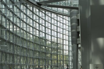 The large open expanse of the buildings Atrium is incredible at Tokyo International Forum near Yurakucho Station