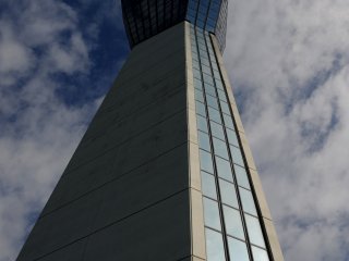 An elevator takes you to the top of the tower.