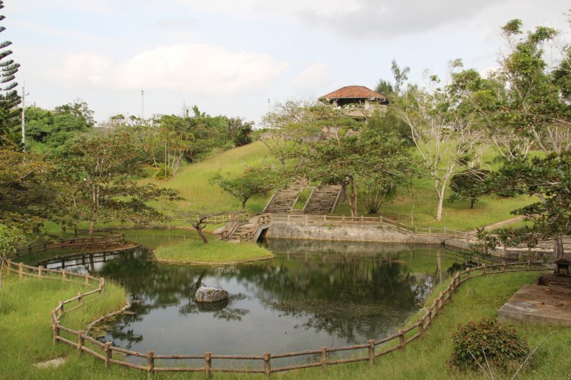 <p>Since the actual castle isn&#39;t present, the most picturesque part of the site is the observation tower area that is surrounded by a small pond and the Hija River</p>