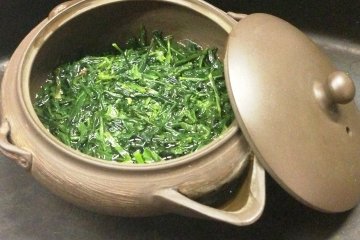 Gyokoro tea is just gently covered with warm water for its first steeping
