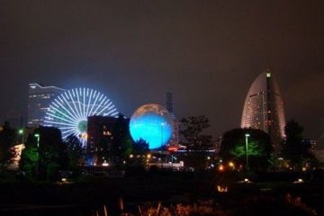 横滨夜景五彩斑斓