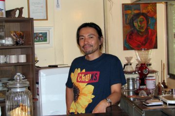Hiroshi the owner of Cafe Tereya