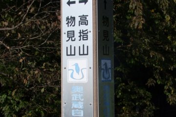 <p>One of the many trail markers pointing the way</p>