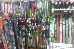 Skis as far as the eye can see
