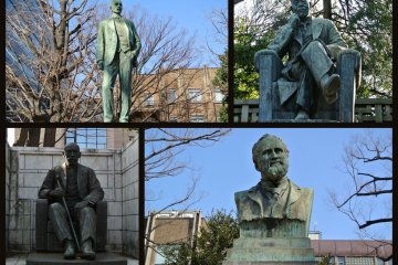 <p>There are many bronze statues of scholars and ex-presidents on campus</p>