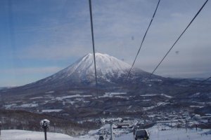 Mt. Yotei from half way up the gondola