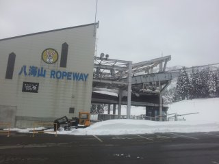 The ropeway base station.