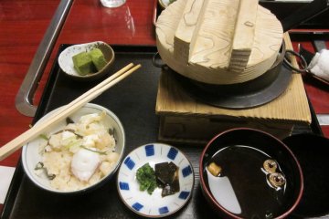 <p>Tofu fried rice is included in the Kaiseki set</p>